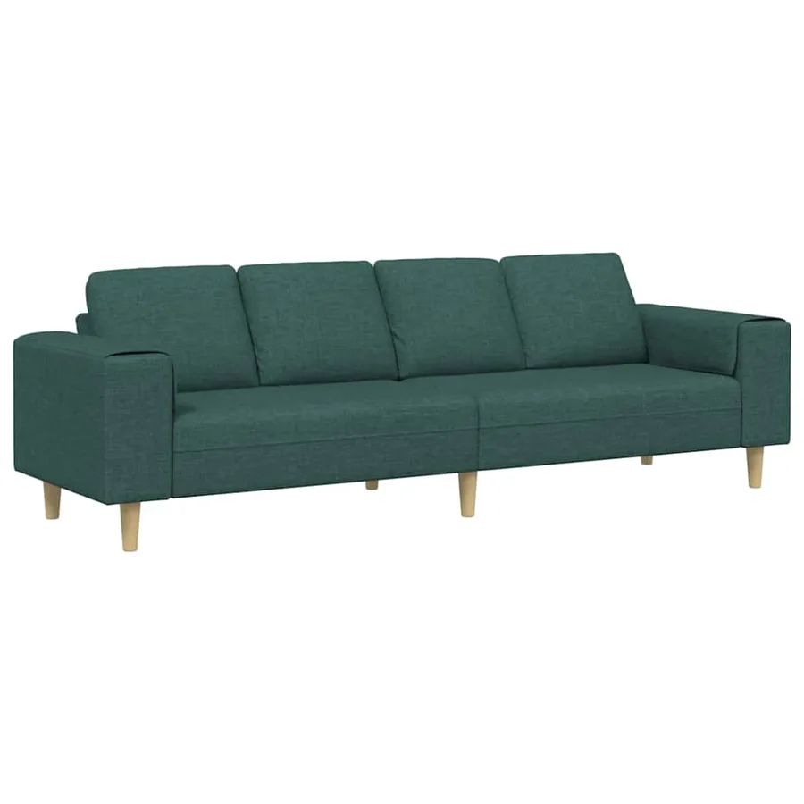 Canapé de salon Vert foncé 250 x 77 x 76 cm Polyester - 2