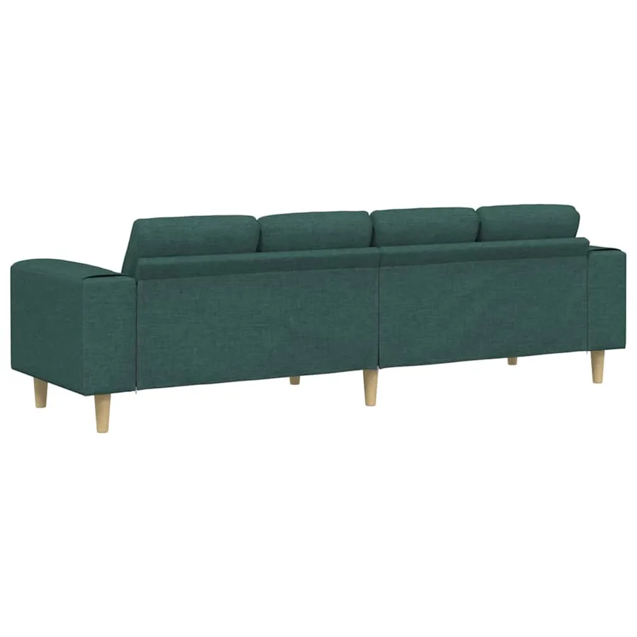 Canapé de salon Vert foncé 250 x 77 x 76 cm Polyester - 6