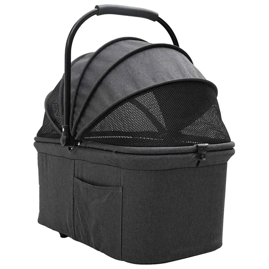 Poussette Pliante pour Animaux Noir 78 x 54 x 101 cm Polyester - 4