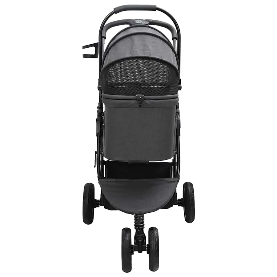 Poussette Pliante pour Animaux Noir 78 x 54 x 101 cm Polyester - 7