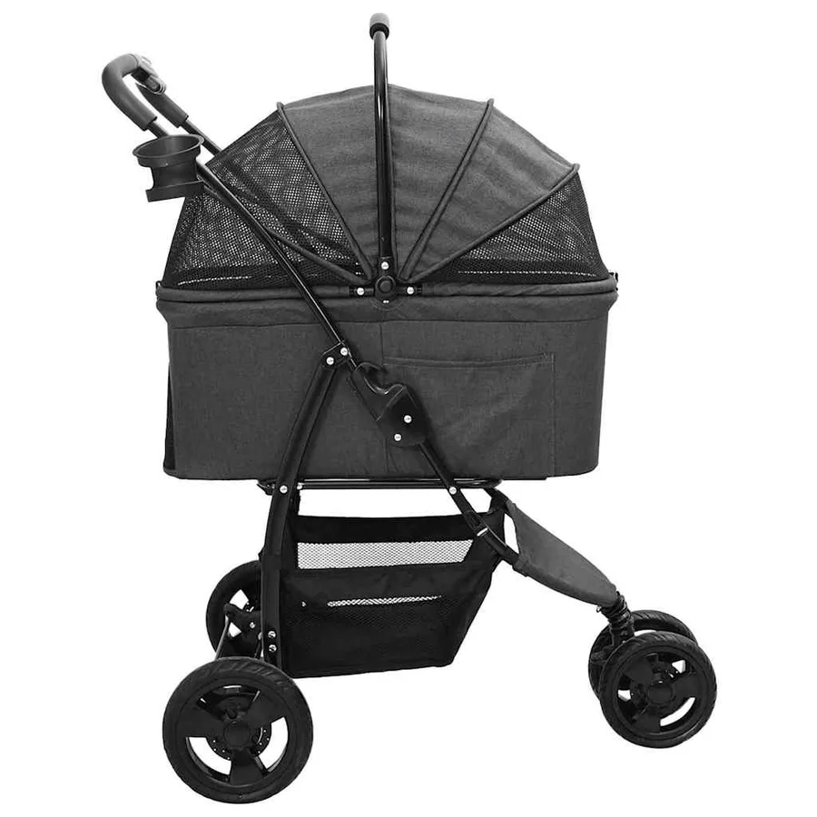 Poussette Pliante pour Animaux Noir 78 x 54 x 101 cm Polyester - 8