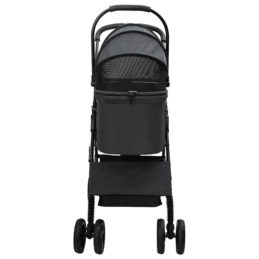 Poussette Pliante pour Animaux Noir 81 x 47 x 99 cm Polyester - 6