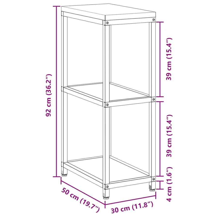 Rangement de cuisine HATTEM Noir 30 x 50 x 92 cm Acier - 16