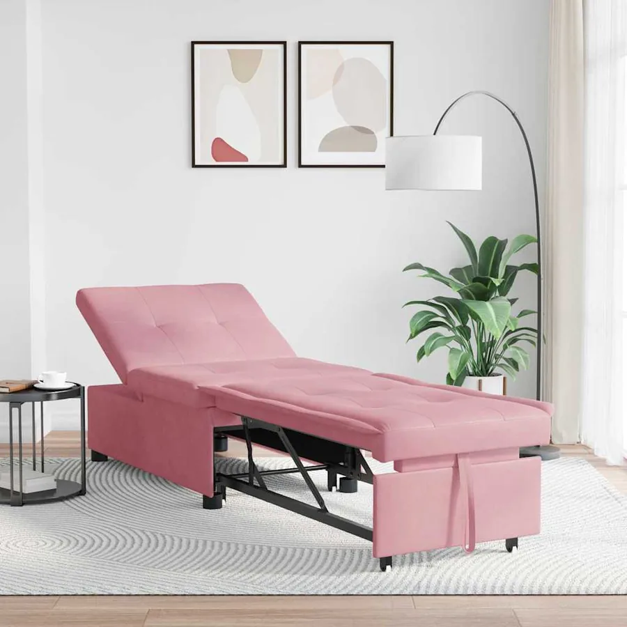 Canapé-Lit Rose 194 x 67 x 82 cm Velours