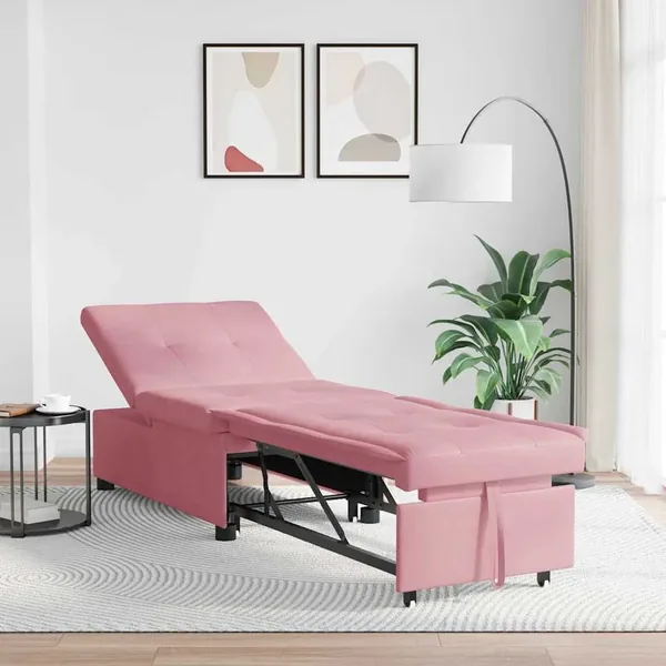 Canapé-Lit Rose 194 x 67 x 82 cm Velours
