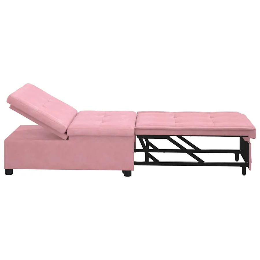Canapé-Lit Rose 194 x 67 x 82 cm Velours - 5