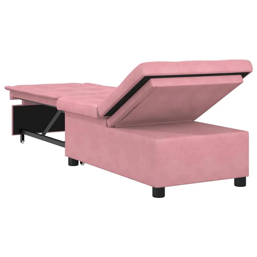 Canapé-Lit Rose 194 x 67 x 82 cm Velours - 6