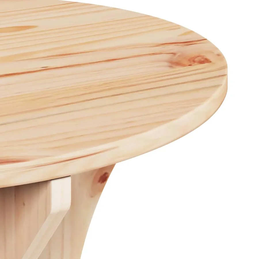 Table basse 2 pcs Naturel Bois massif en pin - 7