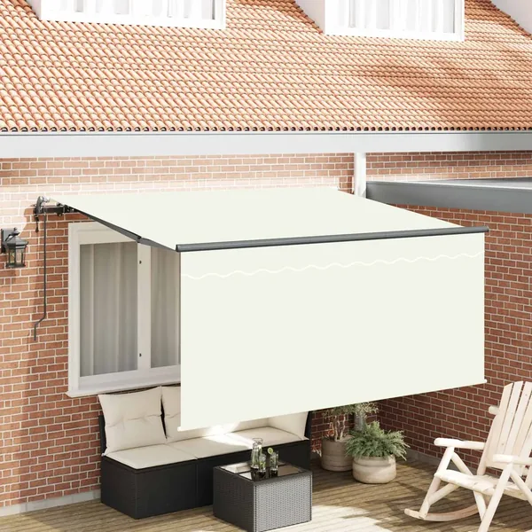 Auvent Rétractable Crème 300 x 200 cm tissu