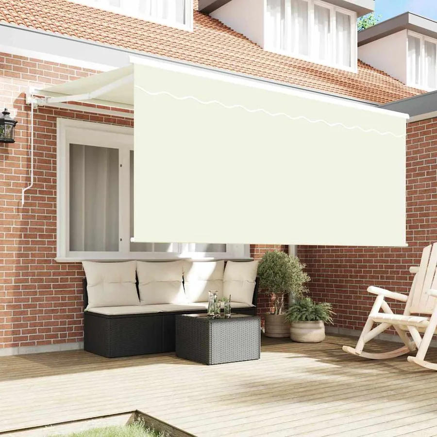 Auvent Rétractable Crème 300 x 200 cm Polyester et Aluminium - 3