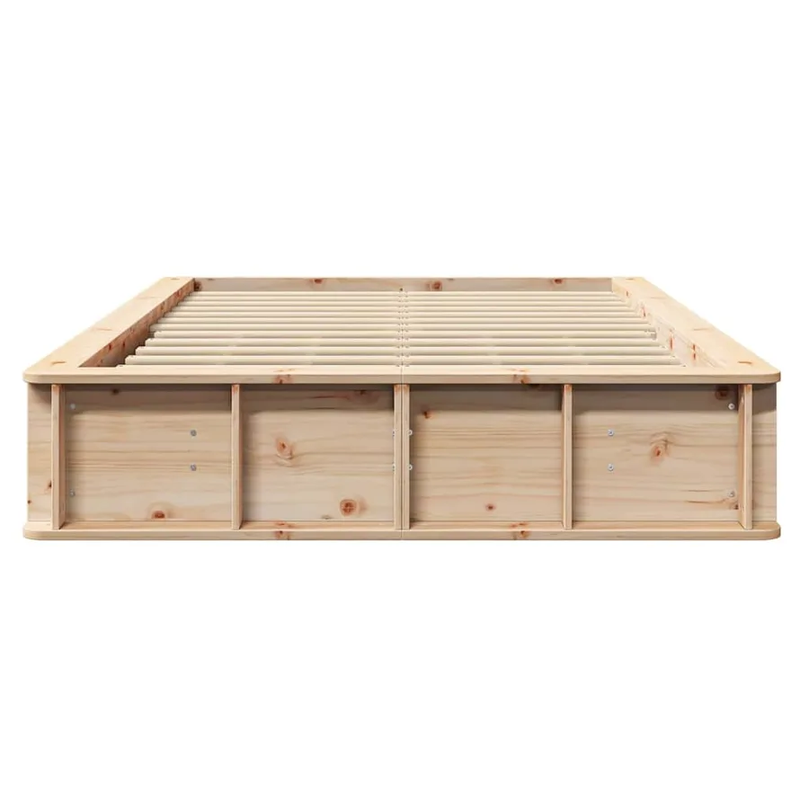 Cadre de lit Marron 120 x 200 cm Bois de pin massif - 5