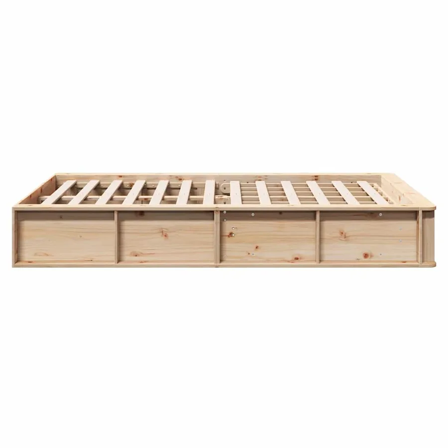 Cadre de lit Marron 120 x 200 cm Bois de pin massif - 6