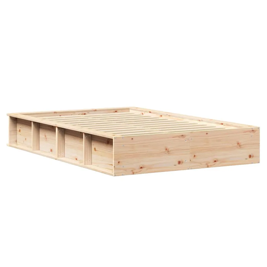 Cadre de lit Marron 120 x 200 cm Bois de pin massif - 7