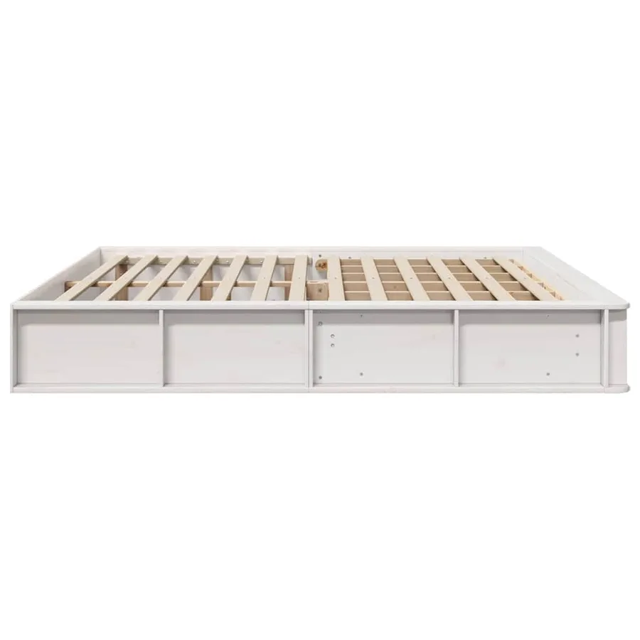 Cadre de lit Blanc 180 x 200 cm Bois de pin massif - 6