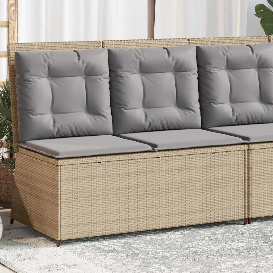 Banc de jardin Beige polyrotin - 3