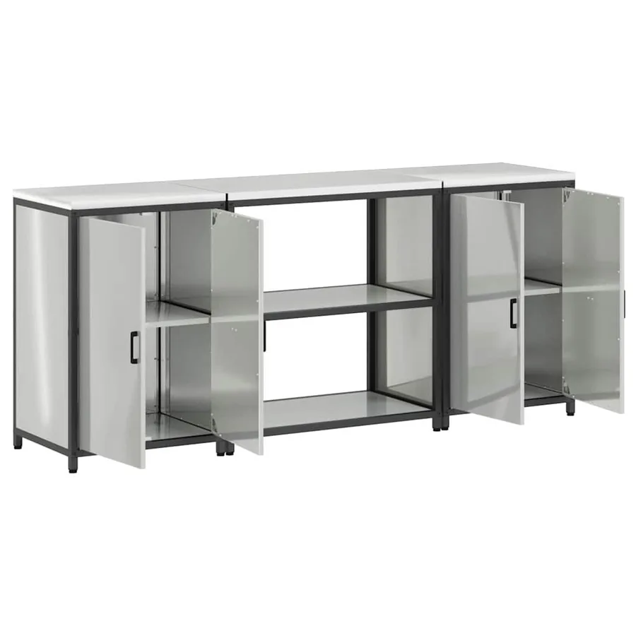 Ensemble de rangement cuisine HATTEM 3 pcs Argenté - 9