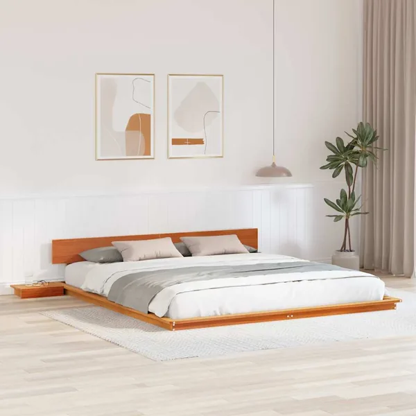 Cadre de lit Marron 200 x 200 cm bois