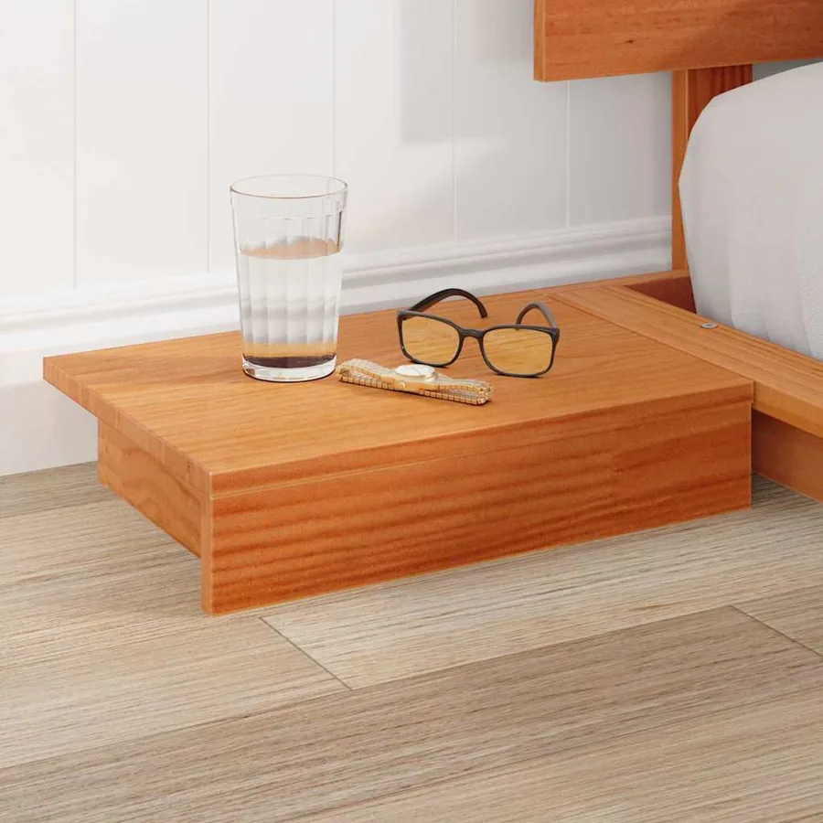 Cadre de lit Marron 200 x 200 cm bois - 3