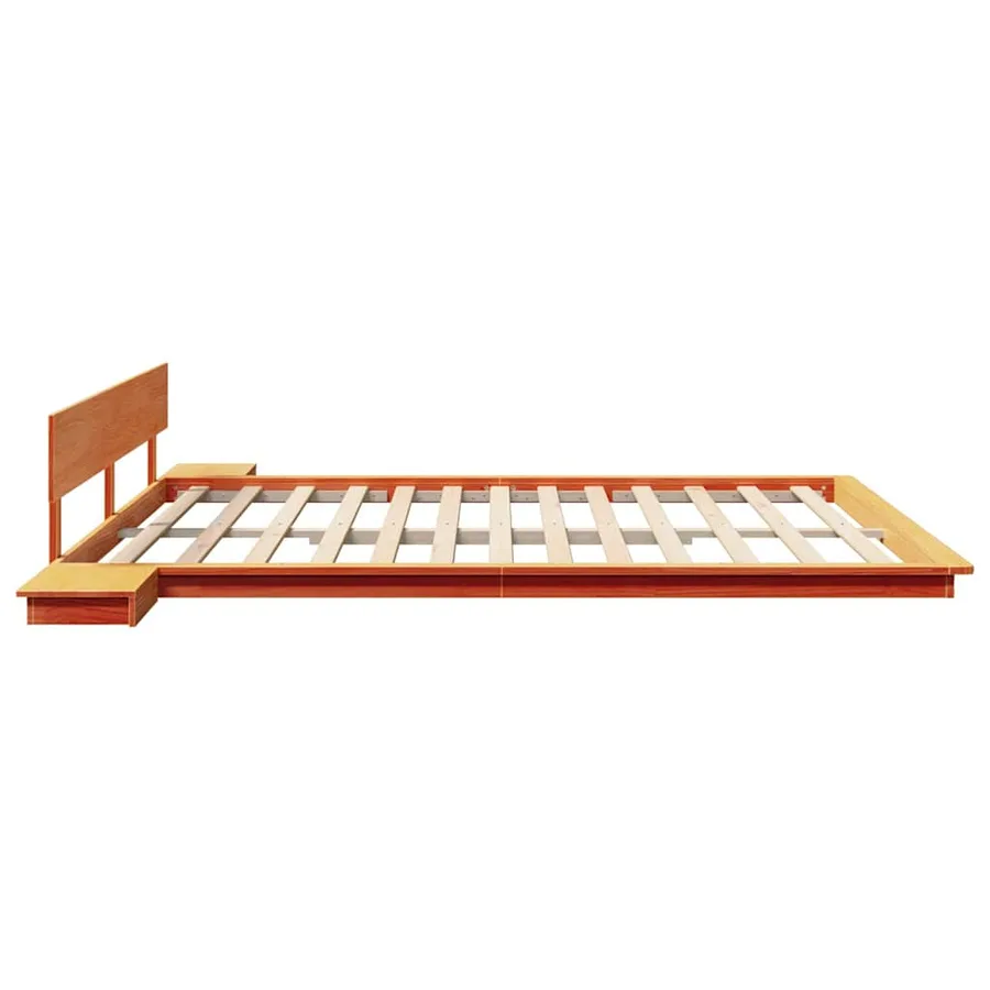 Cadre de lit Marron 200 x 200 cm bois - 6