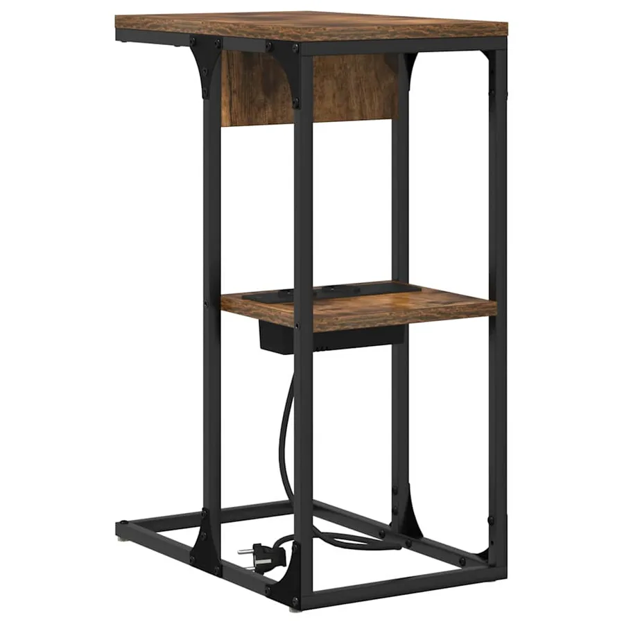 Cabinet de chevet Chêne fumé 41,5 x 26 x 60,5 cm - 2