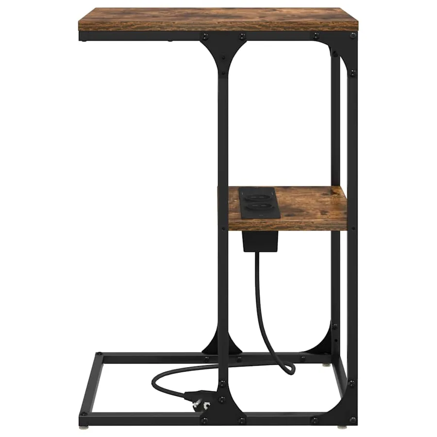 Cabinet de chevet Chêne fumé 41,5 x 26 x 60,5 cm - 7