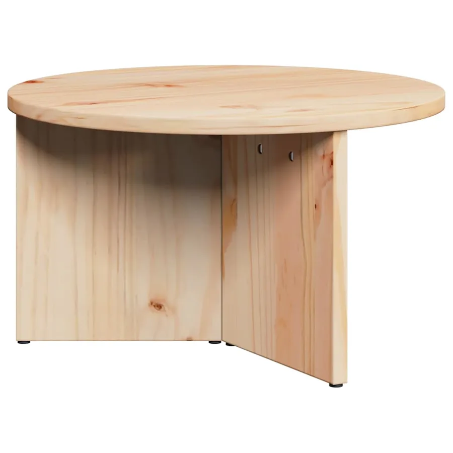 Table basse 2 pcs Naturel Bois de pin massif - 6