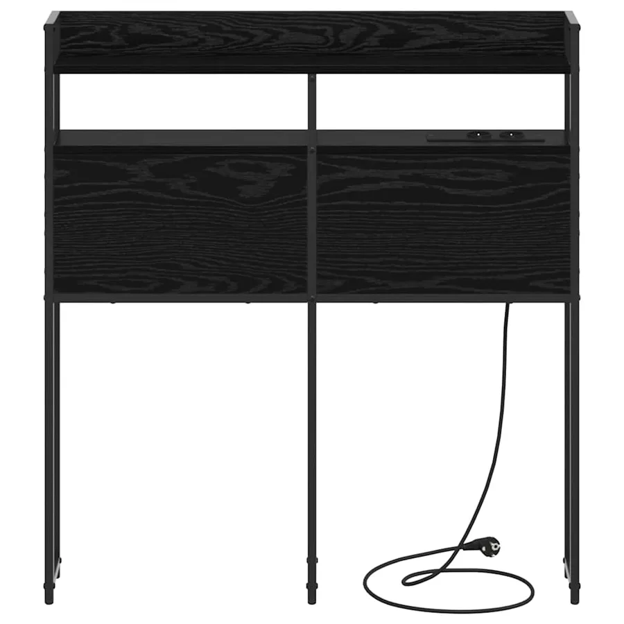 Tête de lit de rangement Chêne noir Bois d'ingénierie - 6