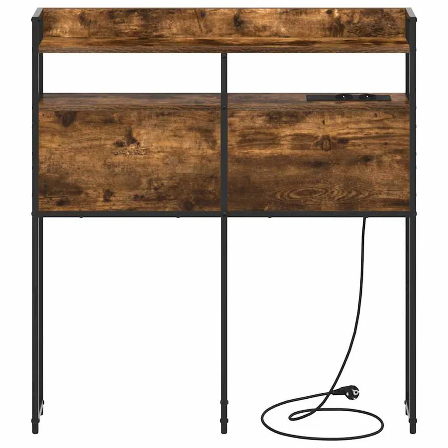 Tête de lit de rangement Chêne fumé Bois d'ingénierie - 6