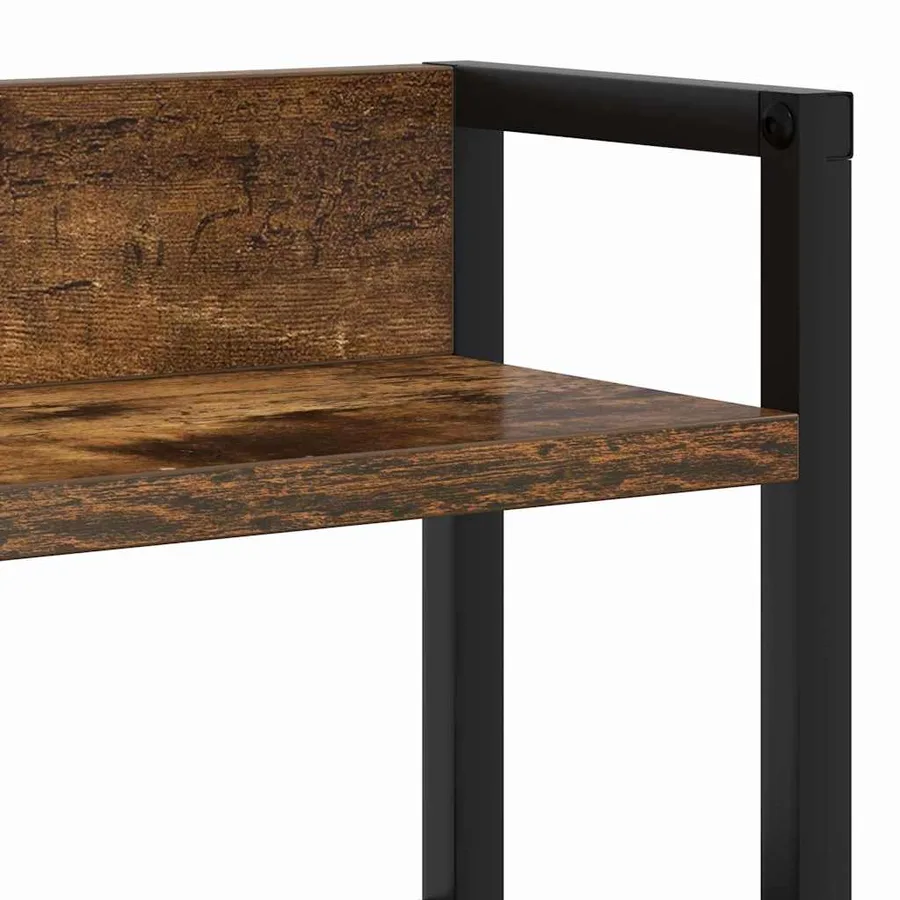 Tête de lit de rangement Chêne fumé Bois d'ingénierie - 8