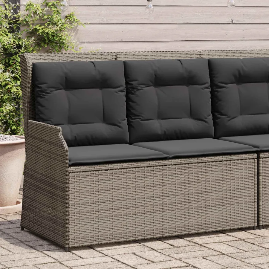 Banc de jardin Gris polyrotin - 3