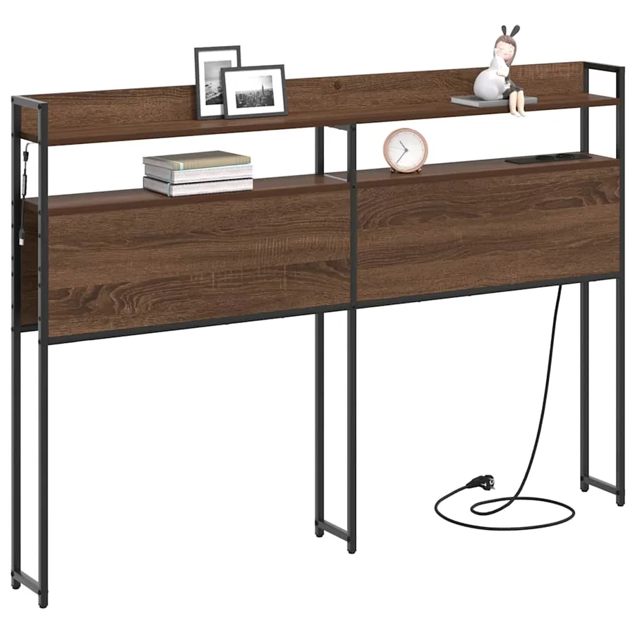 Tête de lit de rangement Chêne marron Bois d'ingénierie - 3