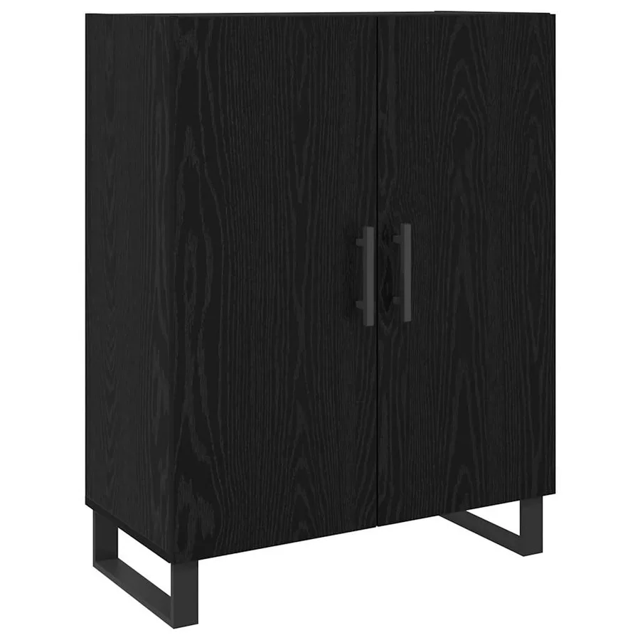 Haut Armoire 2 pcs Chêne noir Bois d'ingénierie - 7