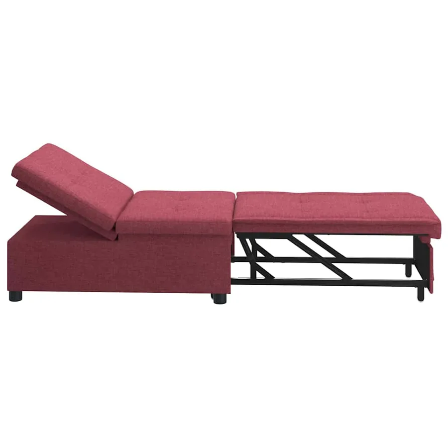 Canapé-lit escamotable Bordeaux 194 x 50 x 82 cm tissu - 5