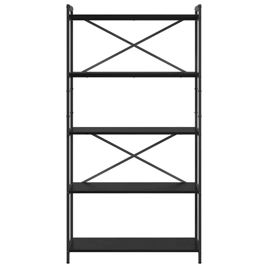Étagère Chêne noir 80 x 30 x 155 cm Bois d'ingénierie - 5