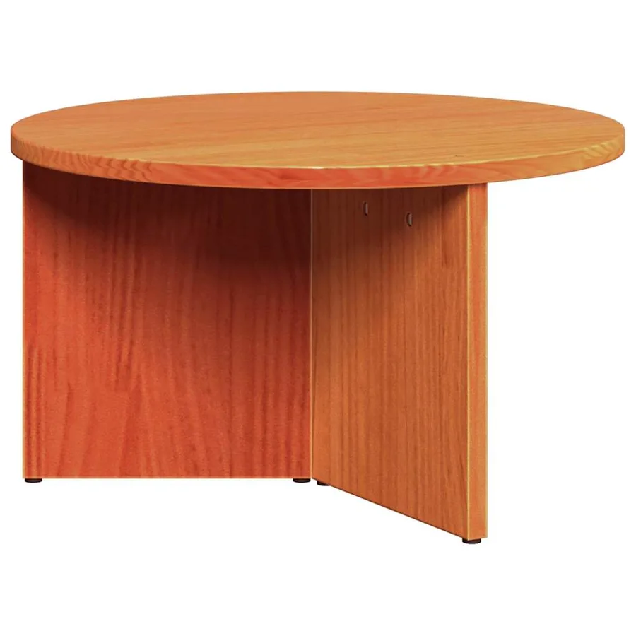 Table basse 2 pcs Brun cire Bois de pin massif - 6