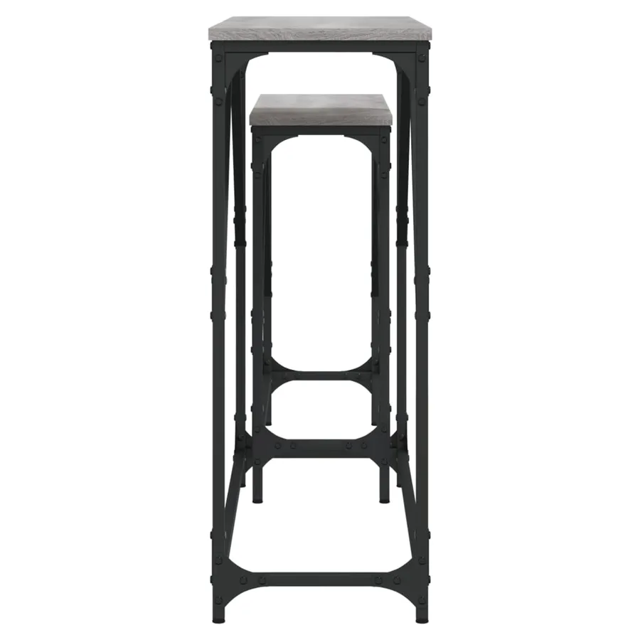 Tables console gigognes 2 pcs sonoma gris bois d'ingénierie - 6