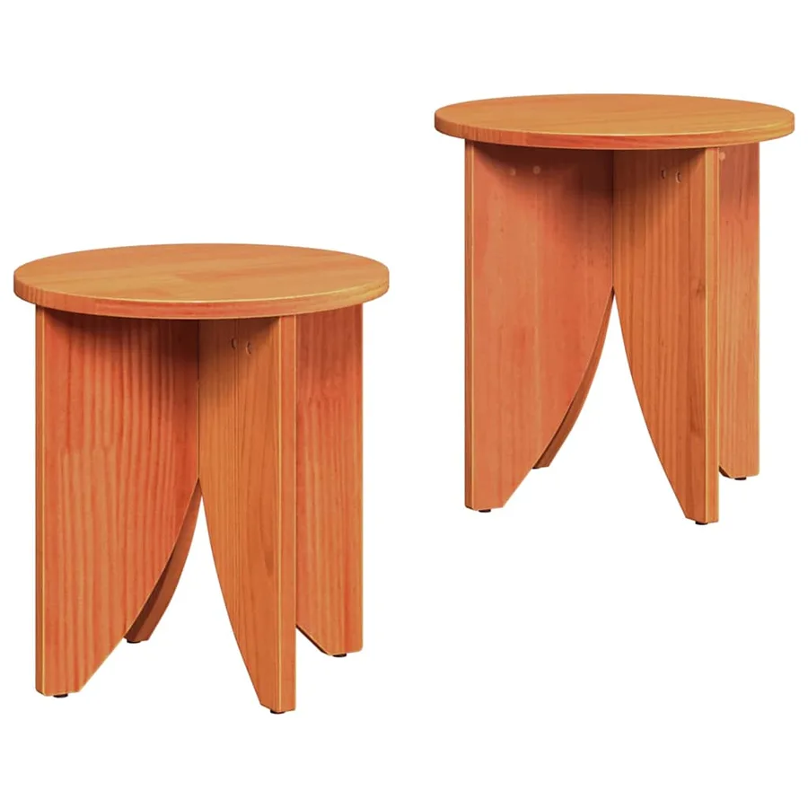 Table basse 2 pcs Brun cire - 2