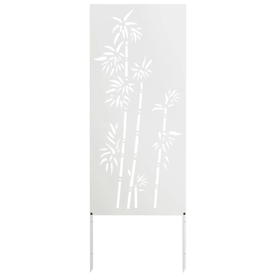 Écran de confidentialité de jardin Floral Blanc 50 x 140 cm - 2