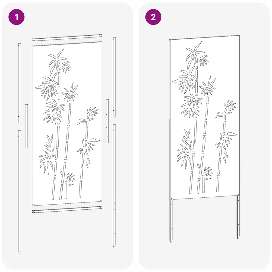 Écran de confidentialité de jardin Floral Blanc 50 x 140 cm - 8