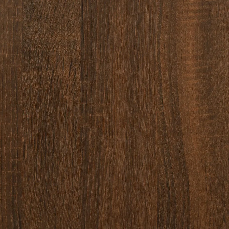 Table console avec étagères chêne marron 100x30x80 cm - 8