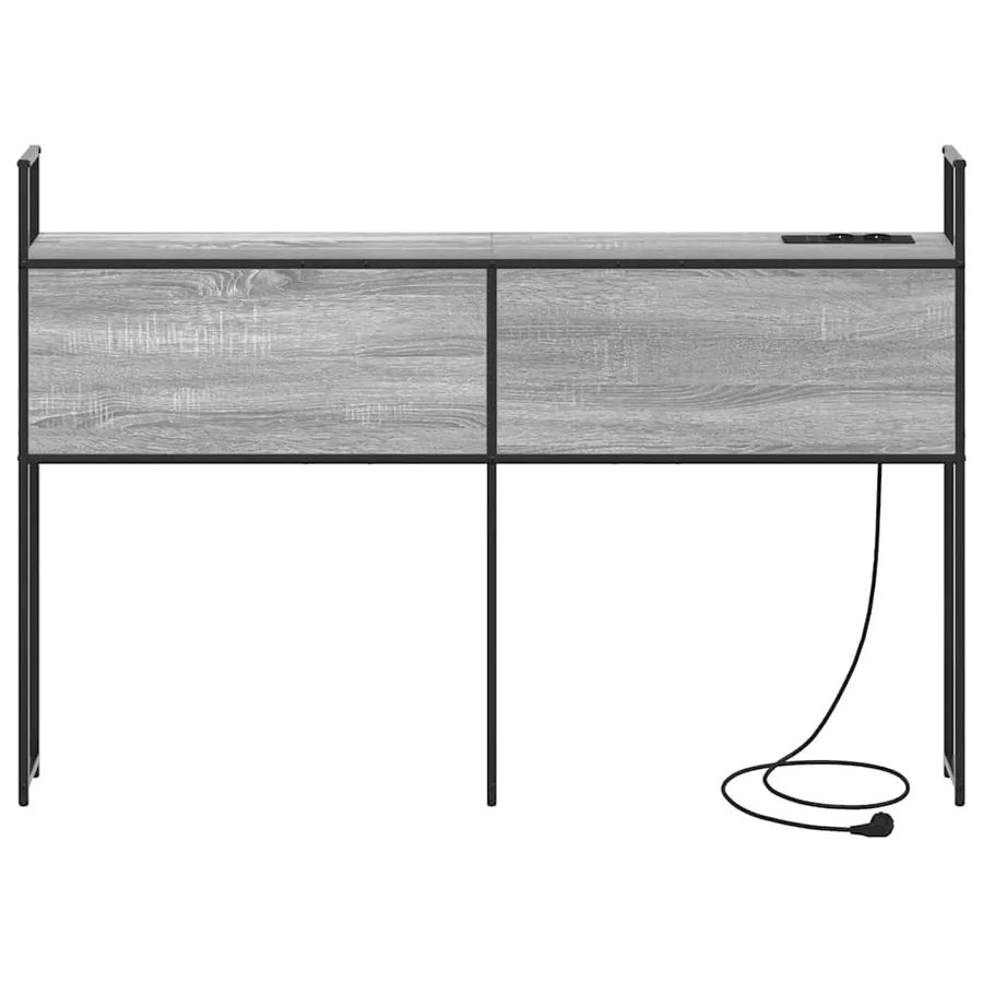 Headboard de Rangement avec Station de Charge Sonoma gris - 5