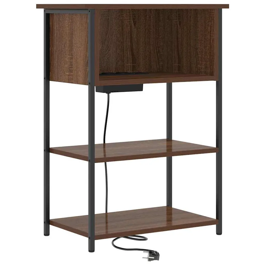 Cabinet de chevet Chêne brun 55 x 31 x 76 cm Bois d'ingénierie - 2