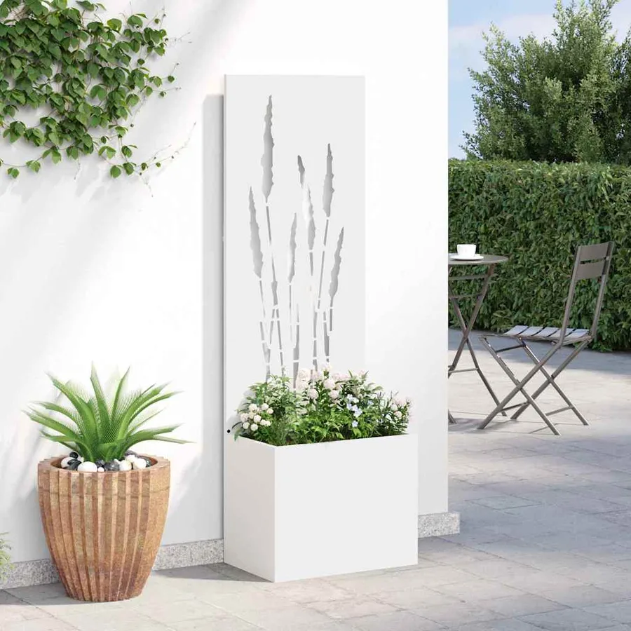 Écran de confidentialité de jardin Fretwork Blanc 50 x 150 cm - 4
