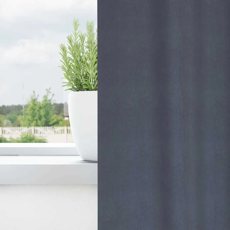Rideaux occultants avec anneaux 2 pcs Anthracite 225 x 140 cm - 3
