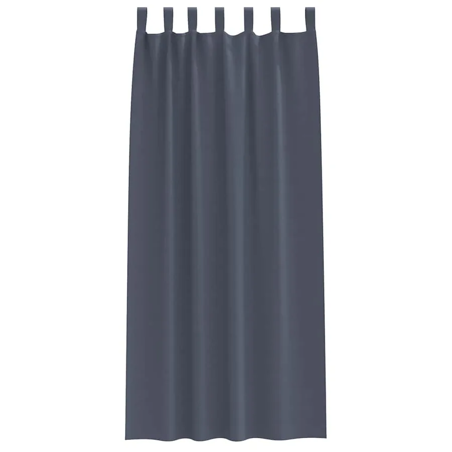 Rideaux occultants avec anneaux 2 pcs Anthracite 225 x 140 cm - 4