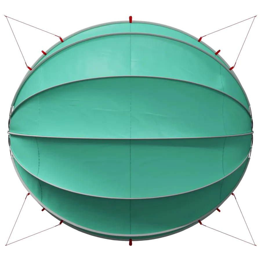 Dôme de piscine 546 x 516 x 250 cm Vert Mer - 11