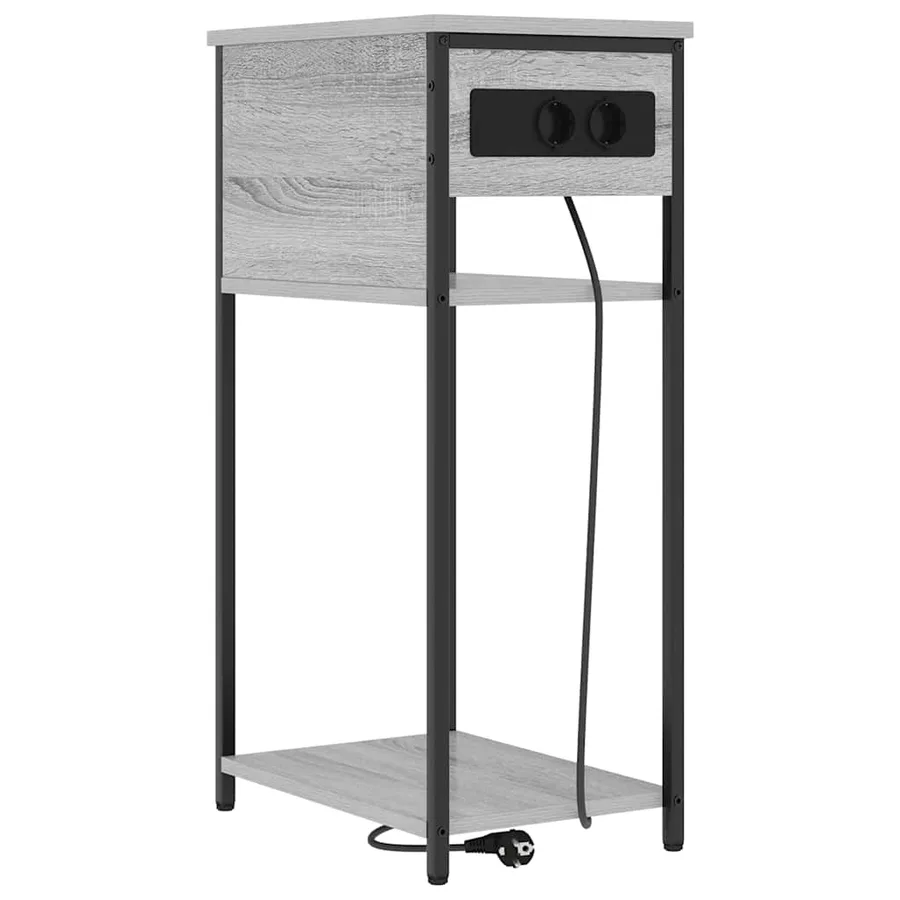 Cabinet de chevet Gris Sonoma 41 x 28 x 76 cm Bois d'ingénierie - 2