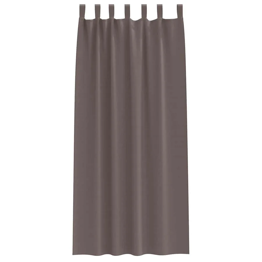 Rideaux occultants avec anneaux 2 pcs Marron foncé 225 x 140 cm - 4
