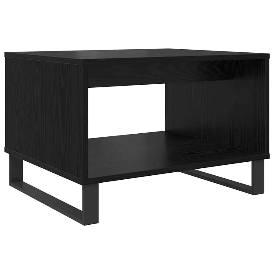 Table basse Chêne noir 60 x 50 x 40 cm Bois d'ingénierie - 2