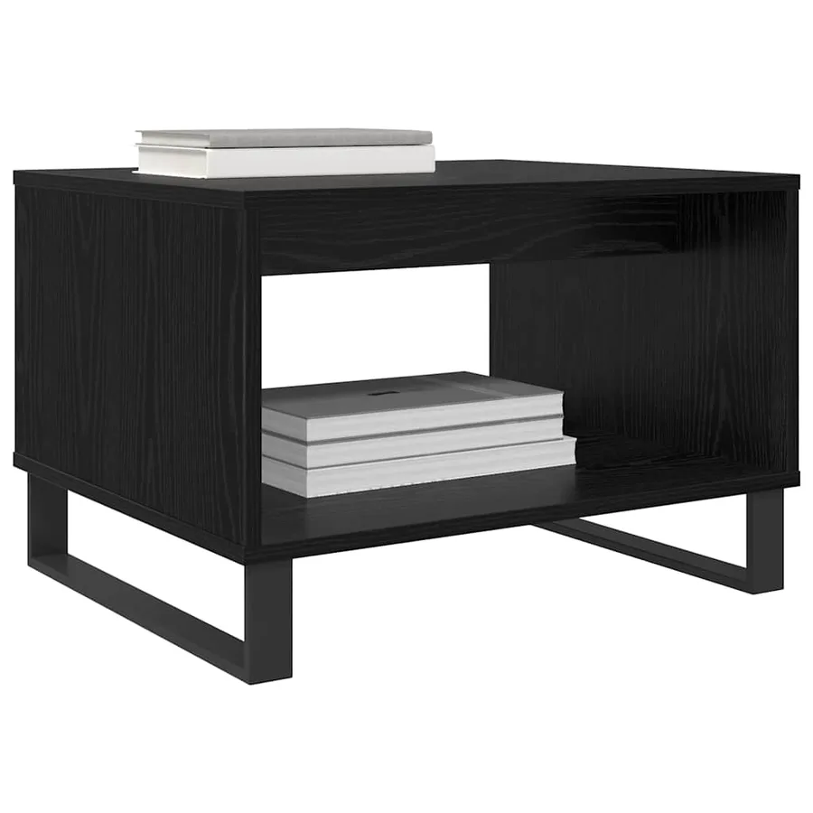 Table basse Chêne noir 60 x 50 x 40 cm Bois d'ingénierie - 3